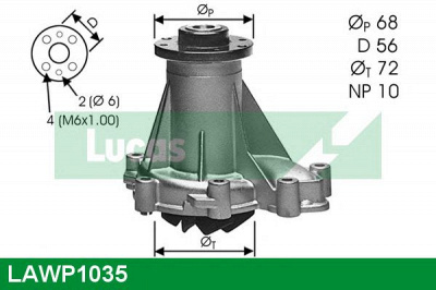 LUCAS ENGINE DRIVE lawp1035 -  Водяной насос